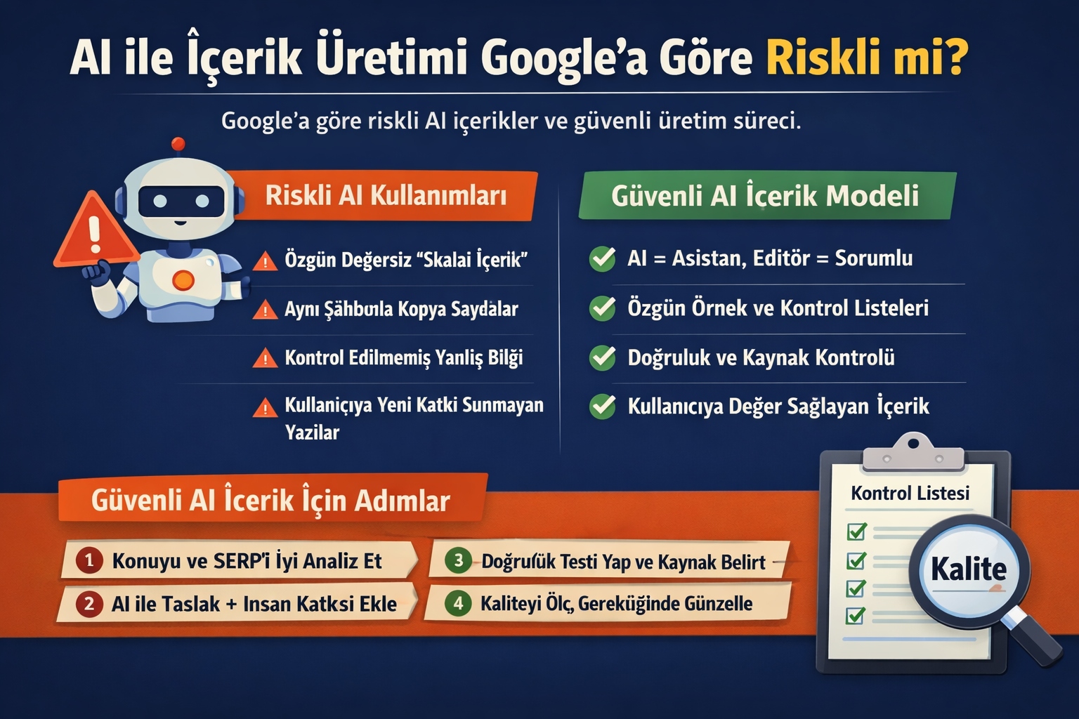 AI ile içerik üretimi Google’a göre riskli mi?