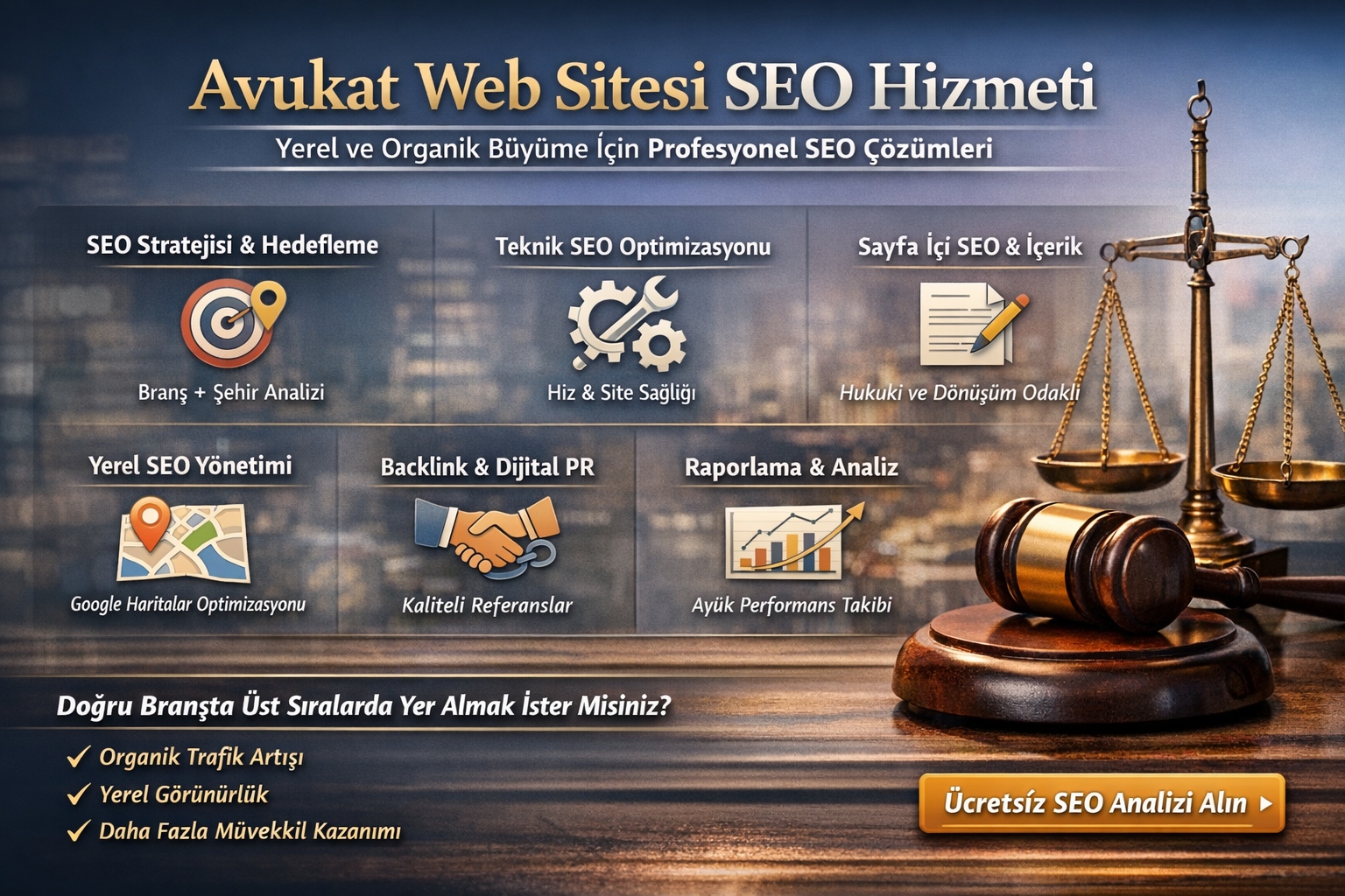 Avukat Web Sitesi SEO Hizmeti