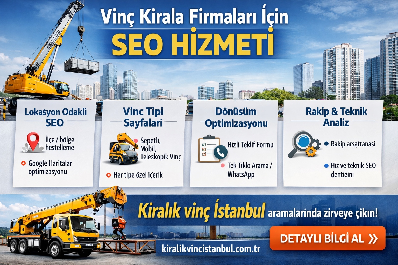 Vinç Kirala Firmaları İçin SEO Hizmeti